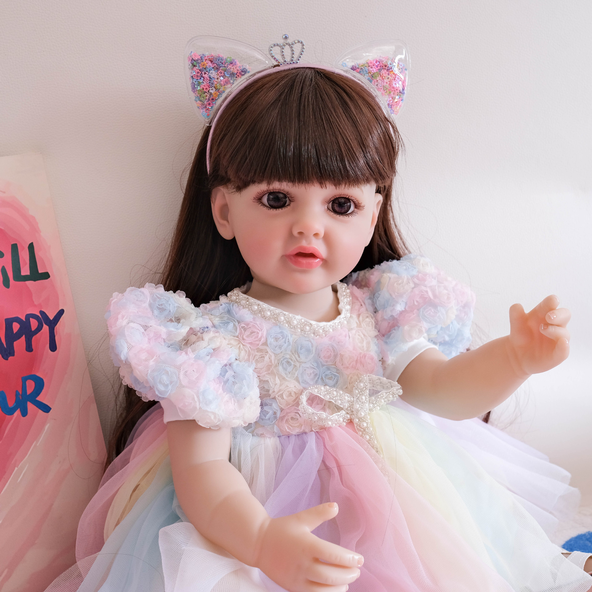 NPK 55cm pegamento completo simulación muñeca reborn Betty transfronteriza e-commerce suministro entrega de una sola pieza