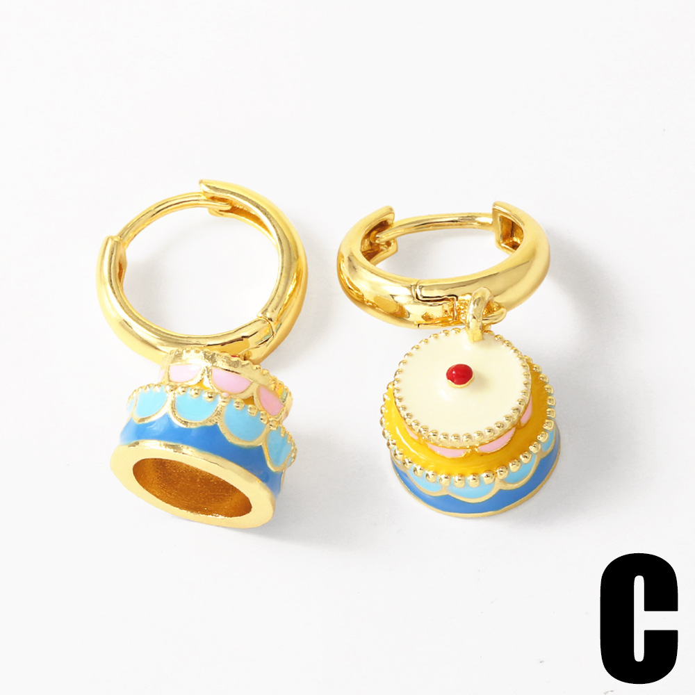 All Seasons Season 1 Pair Simple Style Fruit Plating Copper Drop Earrings