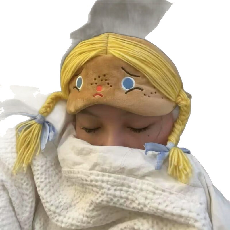 日系ins童趣可爱卡通金色假发眼罩睡眠遮光罩甜美少女心眼罩饰品|undefined