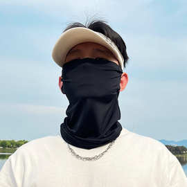 防晒面罩男士遮全脸脖套围脖脸基尼面纱护颈脖子面巾挂耳脸罩