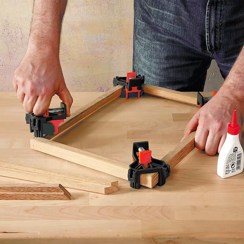 Деревообрабатывающий прямоугольный зажим 90 градусов Фоторамка зажим рамка зажим мощный пружинный зажим инструмент Быстрый зажим T-образный шкаф