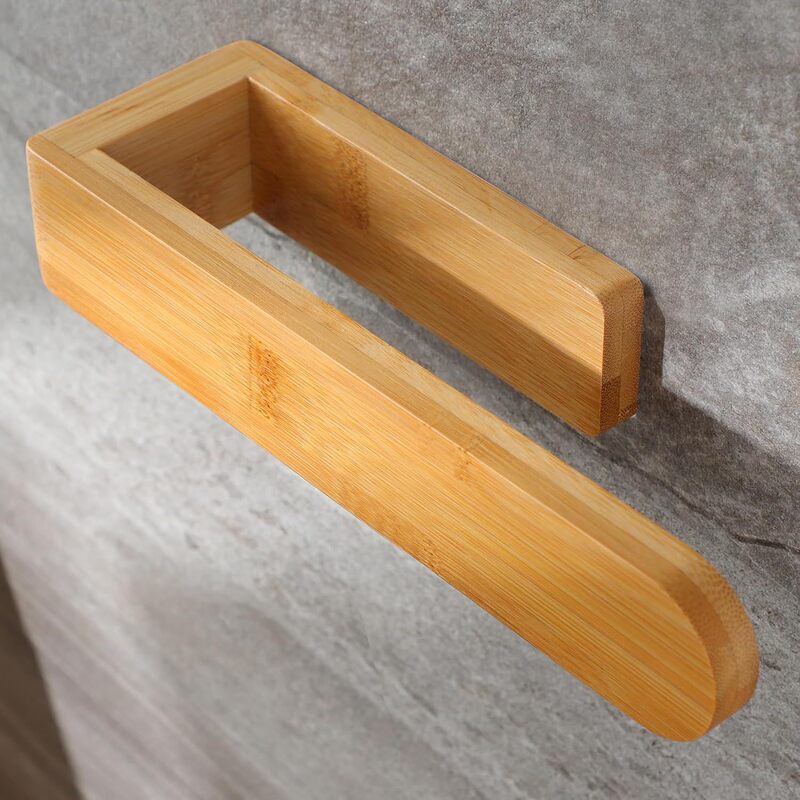 Non-perforated Self-adhesive Bamboo and Wooden Towel Rack Household Wooden Bathroom Towel Rack Multi-use Bathroom Wall Storage Rack Non-perforated Self-adhesive Bamboo and Wooden Towel Rack Household Wooden Bathroom Towel Rack Multi-use Bathroom Wall Storage Rack