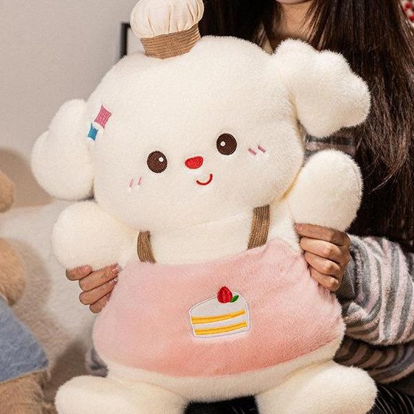 Dulces horneados lindos juguetes de peluche de conejo muñeca muñeca de corazón muñeca cocinero perro regalo de cumpleaños para niños