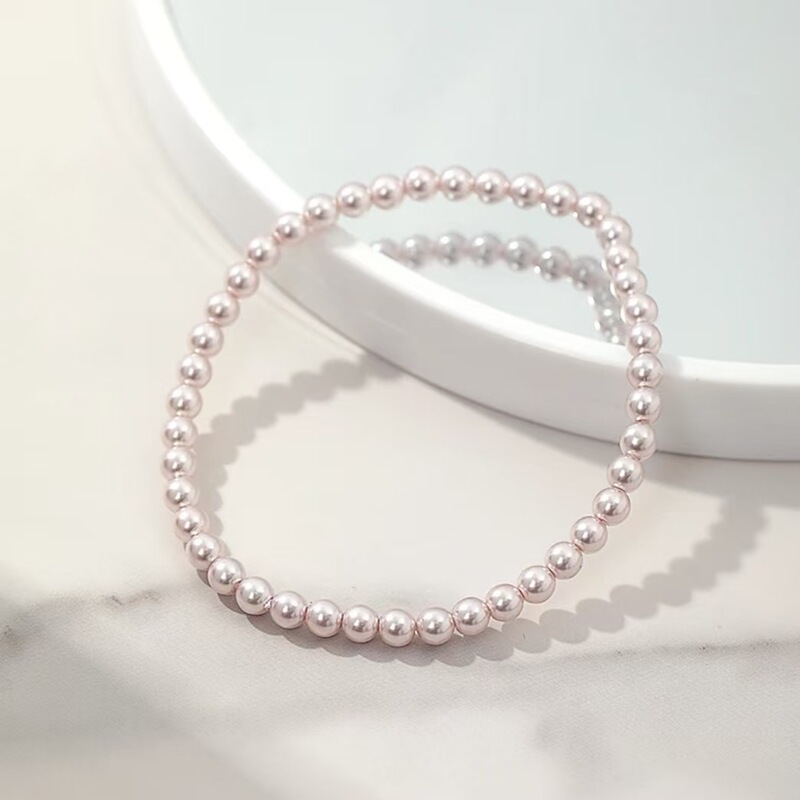 Manta Rose Purple Shijia Pearl Bracelet Women's Elastic Rope Simple High-End Accessible Luxury Handmade Bracelet Versatile Beads Manta Rose Purple Shijia Pearl Bracelet Women's Elastic Rope Simple High-End Accessible Luxury Handmade Bracelet Versatile Beads
