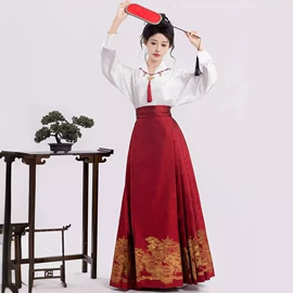 童汉服;儿童表演服;马面裙