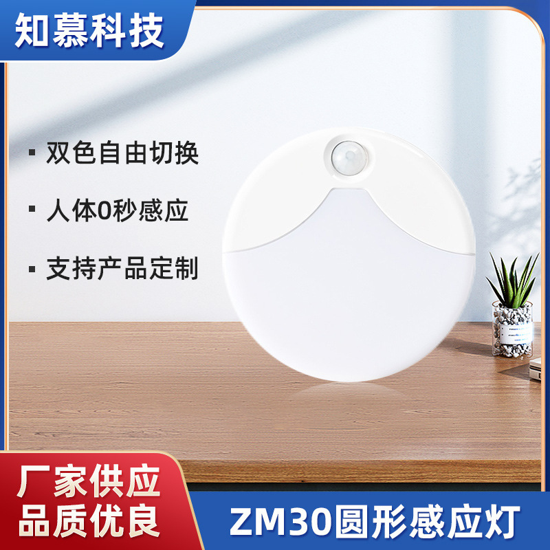 Zhimu Led Smart Sensor Night Light Corridor Kitchen Entrance Human Body Sensor Light Cross-Border Trade Preferred Factory Zhimu Led Smart Sensor Night Light Corridor Kitchen Entrance Human Body Sensor Light Cross-Border Trade Preferred Factory