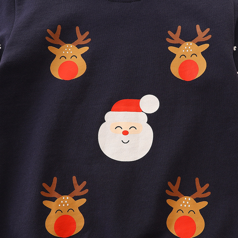 Otoño nuevos niños suéter de estilo europeo y americano los Elk impreso bebé Navidad vestir prendas exteriores superior