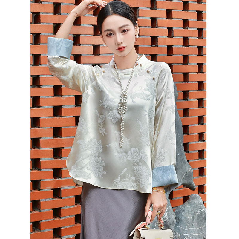 809  深圳南油特价真丝冠乐绉衬衫女， M L XL XXL，不退不换！