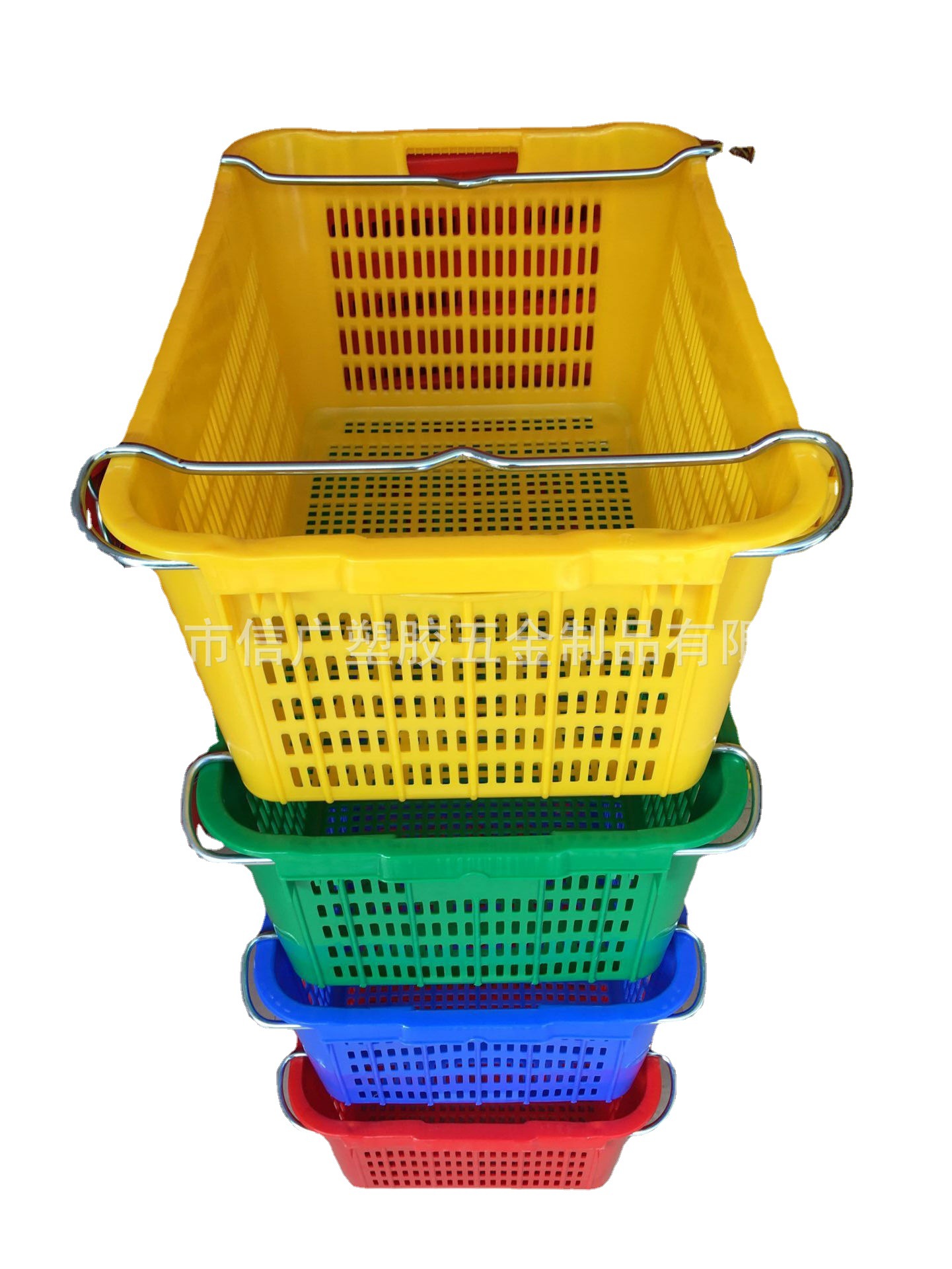 信广自产蔬菜筐带铁耳 塑料周转筐 水果箩 可印刷LOGO规格齐全