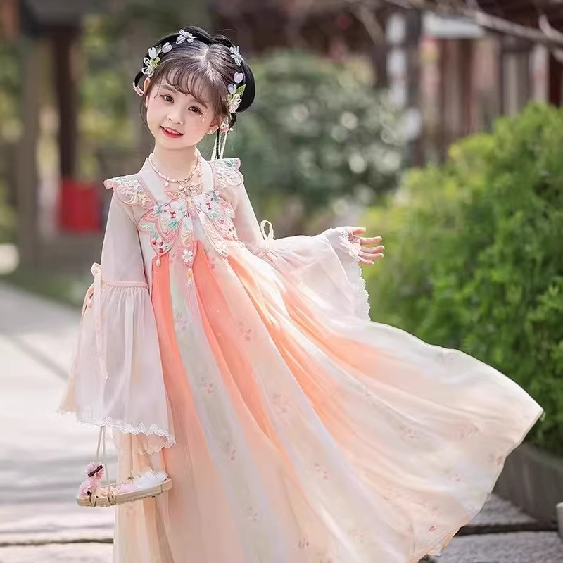 Children's Summer Hanfu Super Fairy Ancient Costume for Girls 2026 New Style Girls' Ancient Style Tang Suit Summer Dress Summer Season Children's Summer Hanfu Super Fairy Ancient Costume for Girls 2026 New Style Girls' Ancient Style Tang Suit Summer Dress Summer Season