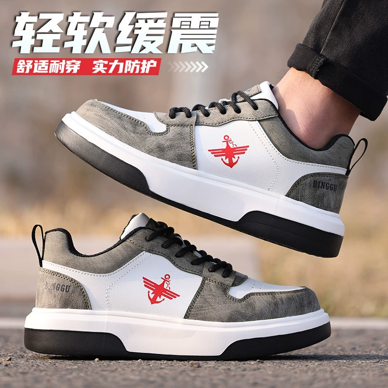 Трансграничная заводская оптовая продажа защитной обуви для мужчин, противоударная, противопрокольная, дышащая, износостойкая рабочая обувь, защитная обувь со стальным носком, обувь для охраны труда