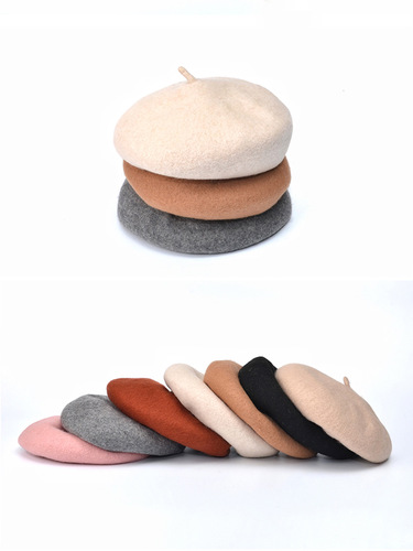 Autumn/Winter Children's Beret Hat for Girls, Baby Retro Cashmere Princess Hat, Parent-Child Pumpkin Hat for Little Girls, Formal Hat