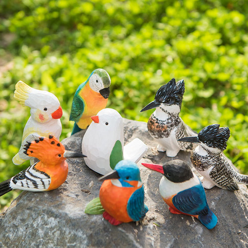 Little Fat Bird wooden ornaments wooden children's toys decorations gifts office living room diy ornaments
