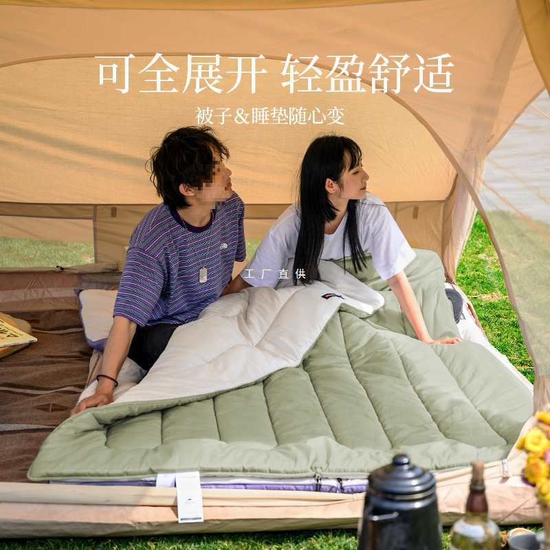 야외용 봄여름 성인용 얇은 침낭, 캠핑용 싱글 휴대용 성인 여행용 면 침낭, 공장 직판