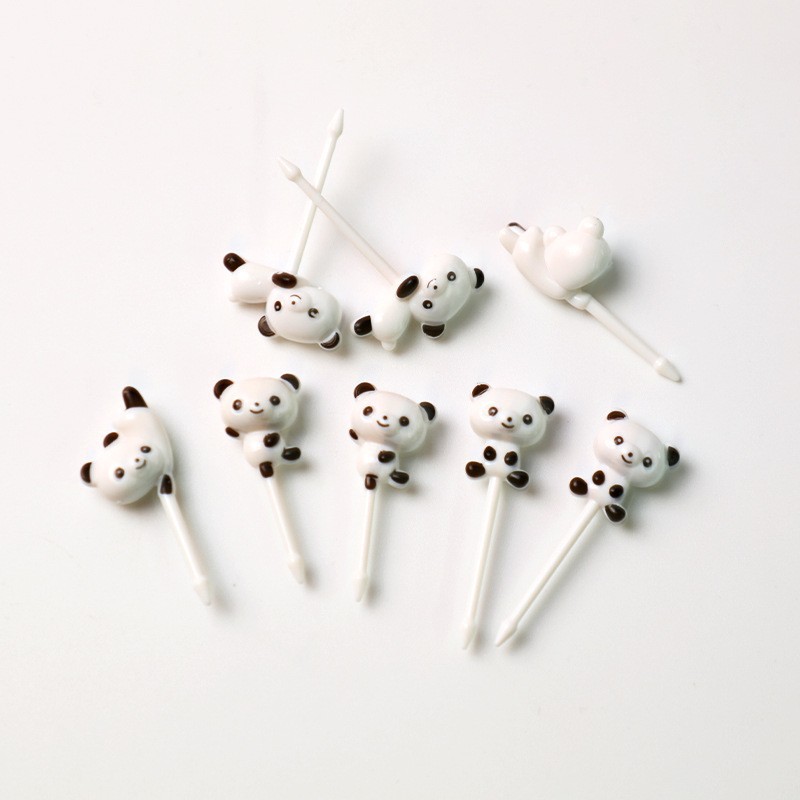 Cartoon japonés encantador tenedor de fruta transfronterizo venta caliente stick de fruta creativa decoración mini tenedor de fruta al por mayor