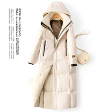 跨境冬季新款眞皮羽绒服女中长款绵羊皮衣韩版宽松加厚皮草外套潮