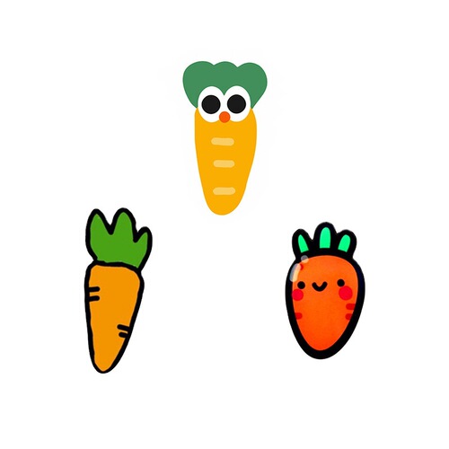 Cute soft carrot cartoon patch acrylic brooch bag accessories pendant fruit strawberry badge pin