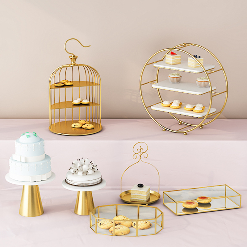 Postre decoración de la mesa soporte de exhibición plato de postre comida fría té descanso mesa estante de la torta té de la tarde merienda stand bandeja pastel image 16