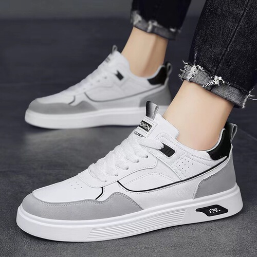 Outdoor men's shoes summer breathable 2024 new student leather youth sneakers men's versatile casual sports trendy shoes