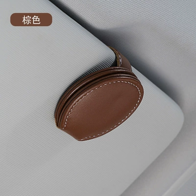 glasses holder card holder car: Car Glasses Clip/Bill Clip - brown