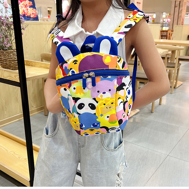 Wholesale schoolbags for boys and girls in kindergartens, cartoon anti-wandering ropes, children's backpacks, and trendy casual bags for children aged 2 to 6 undefined