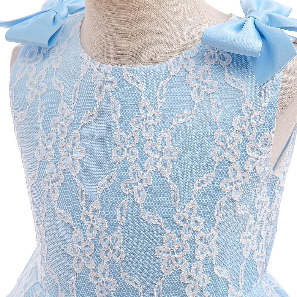 Vestido infantil de Amazon, vestido de princesa, falda tutú con empalme de encaje, vestido para actuación de piano y cumpleaños, vestido infantil europeo y americano
