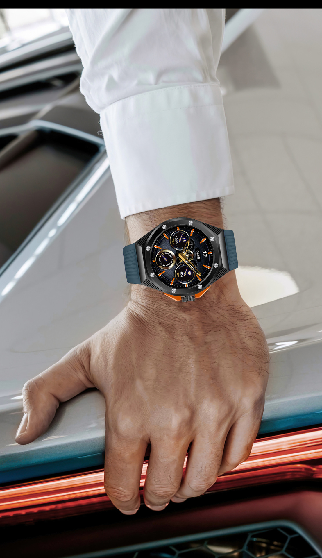 Reloj inteligente HT8 de 1,46 pulgadas con llamadas Bluetooth y codificador cardíaco_voghion.com