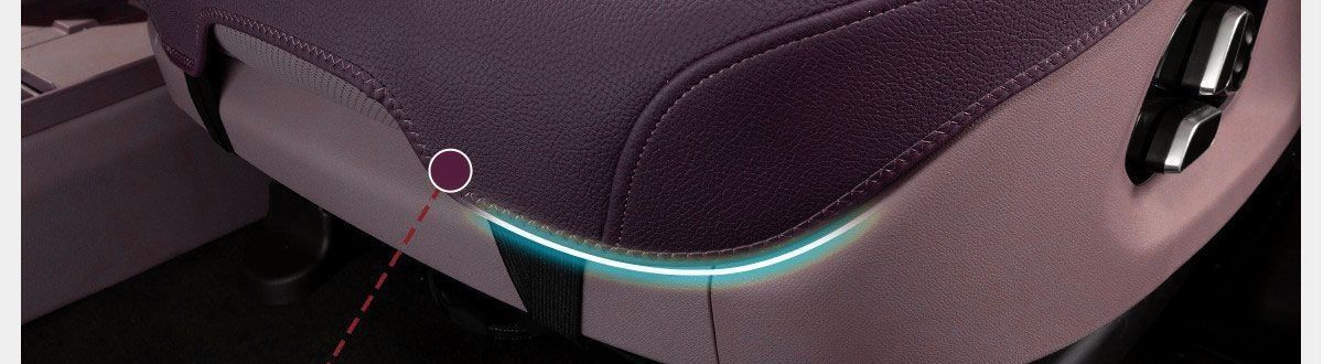 High-grade Nappa leather new single-piece women's seat cushion, purple seat pad, rear car seat cushion, suitable for all seasons
