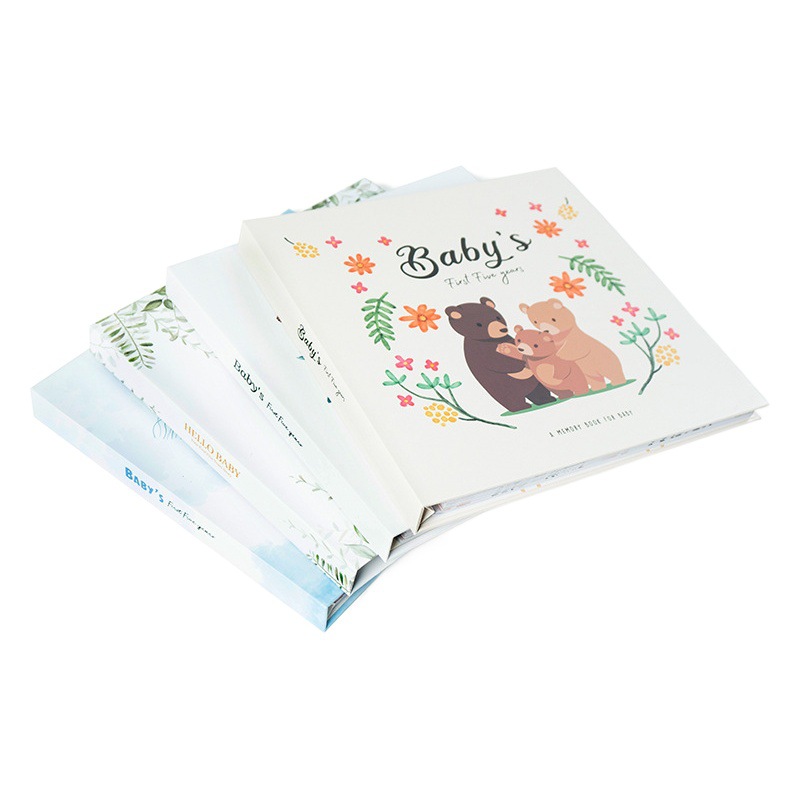 Libro de registro de crecimiento diario para bebés, álbum de fotos transfronterizo, diario infantil, cuaderno de registro de crecimiento para bebés