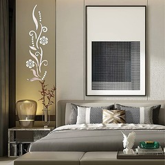 亞克力 鏡面牆貼廠家批發新款卷草花紋鏡面客廳裝飾牆貼XP2283