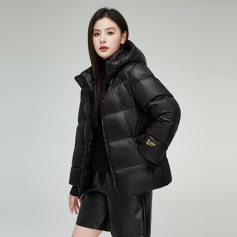 Classic Black Gold White Duck down Jacket Women's Short 2025 New Korean Style Fashion Versatile Thickened Jacket