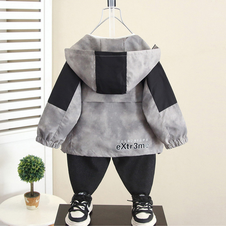 6236 chaqueta de otoño con capuz para niños 2025 nuevo chaqueta de otoño para niños chaqueta de bebé