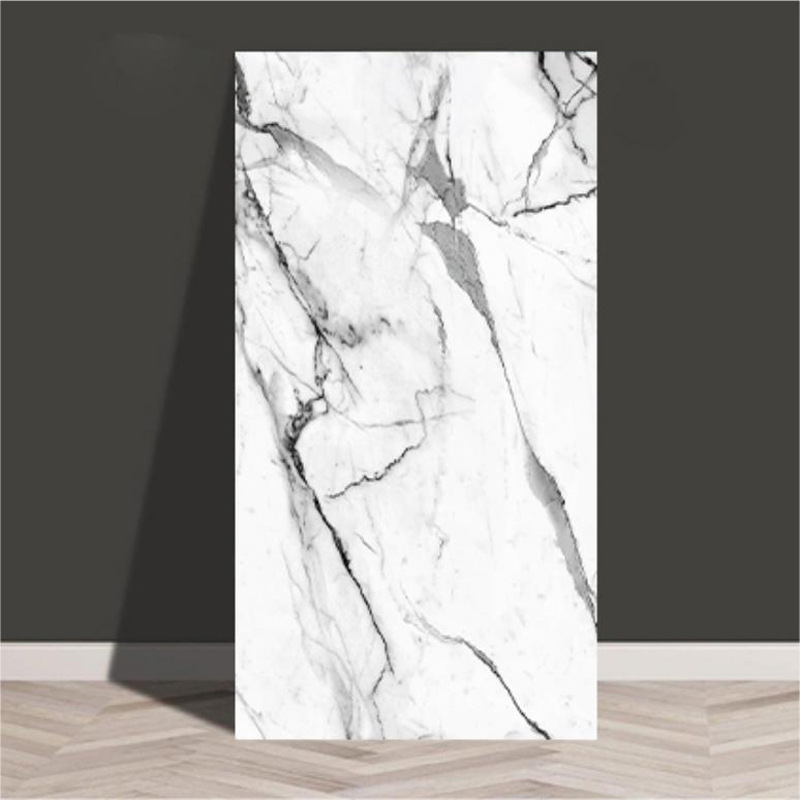 Baldosas de mármol transfronterizas autoadhesantes pegatinas de pared decorativas cocina gruesa baño renovación impermeable a prueba de aceite