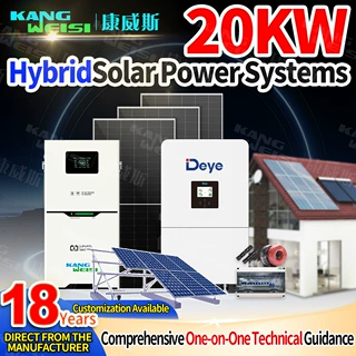 Home rooftop solar power system 20000w hybrid PV system kit