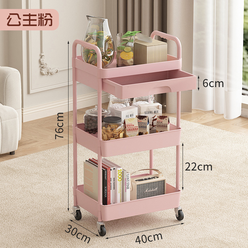 Estante de almacenamiento vertical para cocina con cajones, el fabricante suministra carritos para salones de belleza, estantes de almacenamiento prefabricados para dormitorios, carritos. image 12