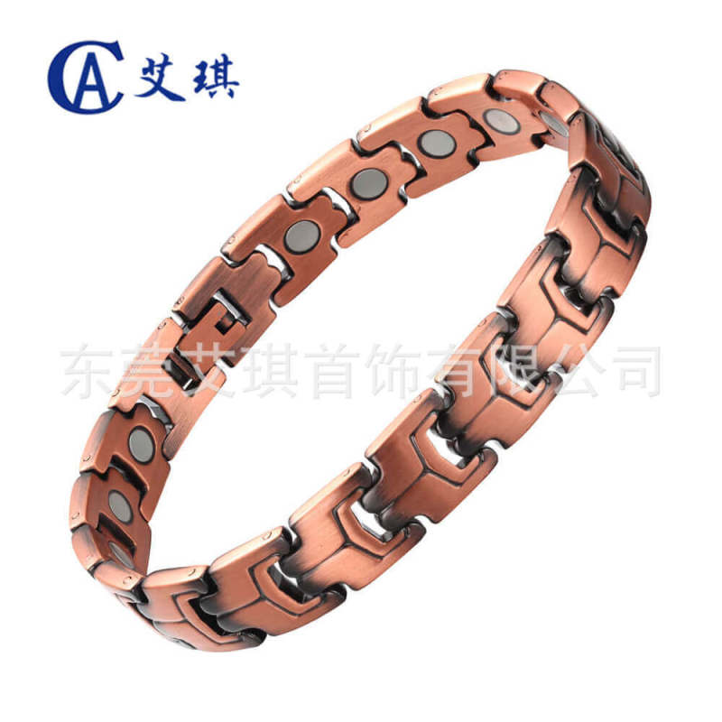 European and American Cross-Border Pure Red Copper Bracelet Summer Popular Magnetic Energy Red Copper Bracelet Men's Pure Red Copper Bracelet Jewelry European and American Cross-Border Pure Red Copper Bracelet Summer Popular Magnetic Energy Red Copper Bracelet Men's Pure Red Copper Bracelet Jewelry