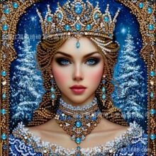 1pc30*30cmDIY��ѩŮ����������5D�ʯ�L�����b,�o��ˇ�g�b�