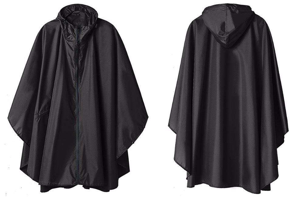 Japon ve Kore moda unisex panço yağmurluk açık bisiklet yürüyüş panço hafif baskılı fermuarlı yağmurluk panço