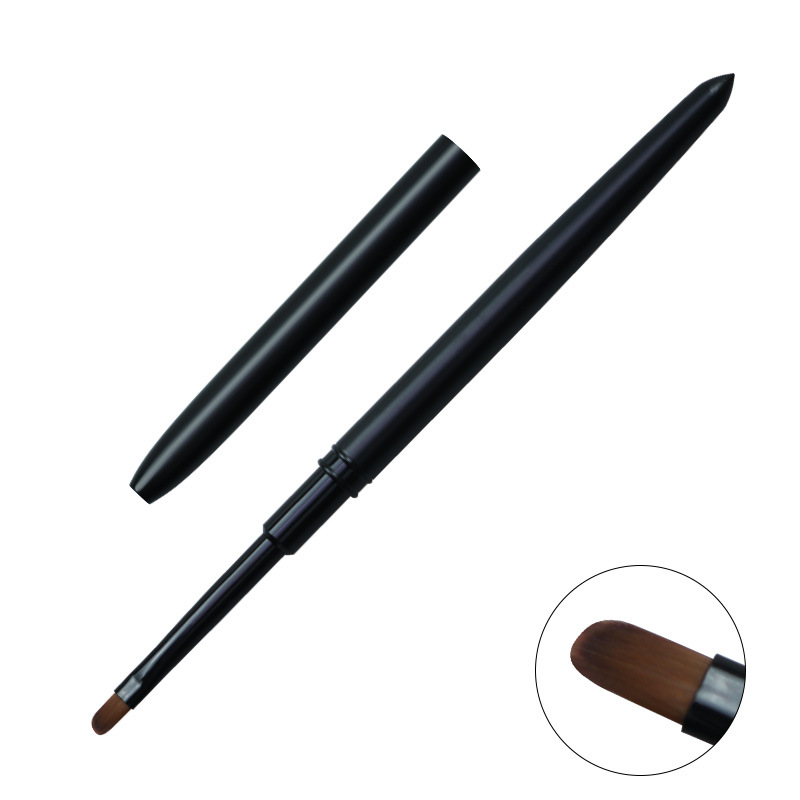 Herramienta de pincel de uñas cabeza plana cabeza redonda fototerapia gel fila pluma dibujo línea pintura uñas arte pluma esmalte de uñas pegamento gancho cepillo