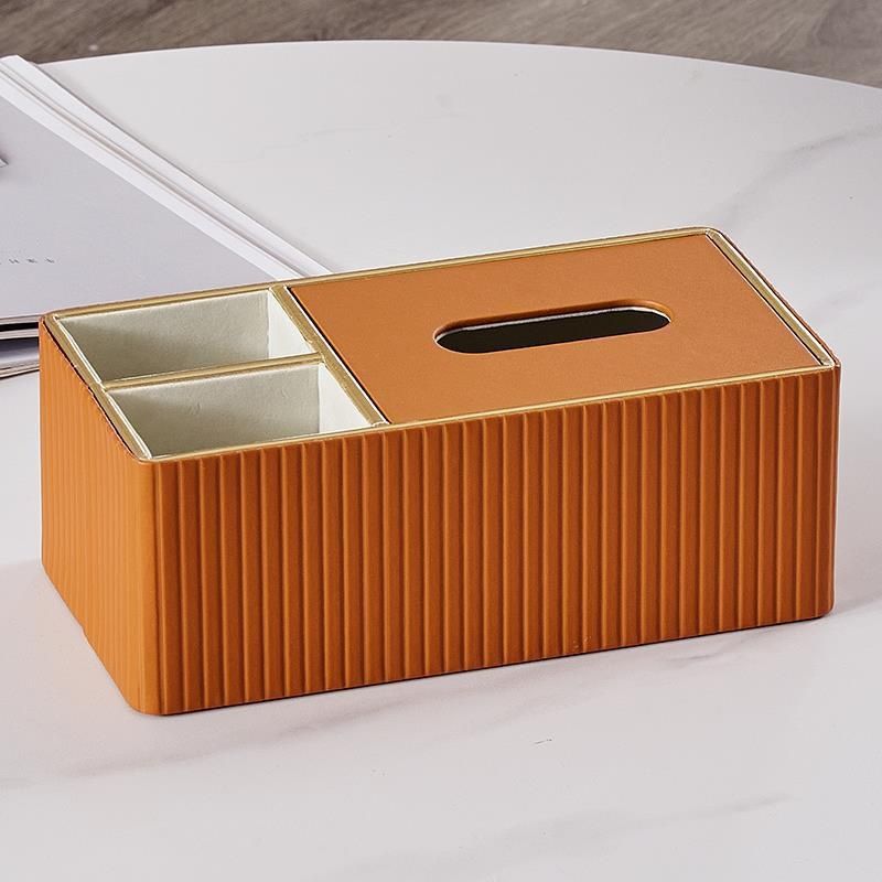 Sala de estar minimalista moderna, control remoto multifuncional, caja de pañuelos, mesa de comedor de lujo ligera para el hogar, mesa de centro, caja de dibujo de papel, decoración floral