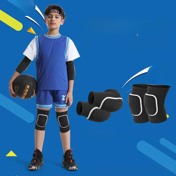 Children's Sports Knee Pads Elbow Pads suit Basketball Football Summer Professional Dance Anti-fall Sponge Pads Boys Girls