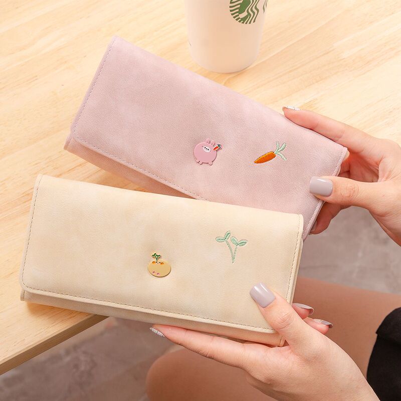 Wallet Women's Long 2022 New Korean Style Trendy Cute Fashion Simple Small Fresh Student Foldableing Personalized Wallet