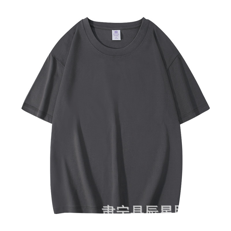 Camiseta de manga corta con hombros caídos de alta calidad de algodón pesado americano de 260g Camiseta de color sólido con hombros caídos de verano para hombre