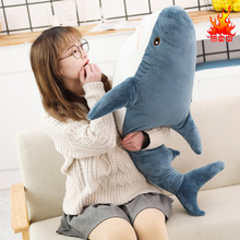 批發新款創意玩具可愛鯊魚公仔靠墊沙發裝飾鯊魚抱枕毛絨玩具玩偶