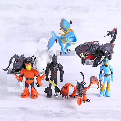 8款驯龙手办没牙无牙仔小嗝嗝光煞风里飞模型公仔玩具观蛋糕摆件|ru