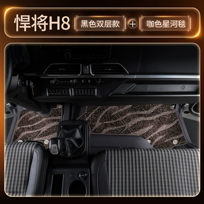 Modelə uyğun ayaqaltı | mats for the cabin - black-double-layer-tpe-floor-mat-coffee-colored-galaxy-carpetthickened-and-wear-resistant-version
