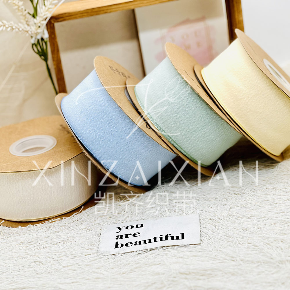 Color claro de alto nivel Jacquard nieve hilo decoración nieve hilo cinta cinta de seda regalo de embalaje floral cinta de cabello