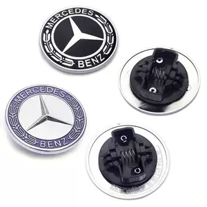 Mercedes-Benz Kapot Emblemi 57mm Dekorativ Ers-Class Glc Glk Cla Cls Kapot Düz Emblemi