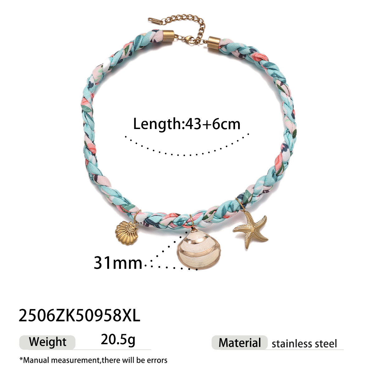 Taena collar colgante de acero inoxidable europeo y americano dulce y fresco bufanda de seda estilo chica caliente collar de color tejido cadena de clavícula collar