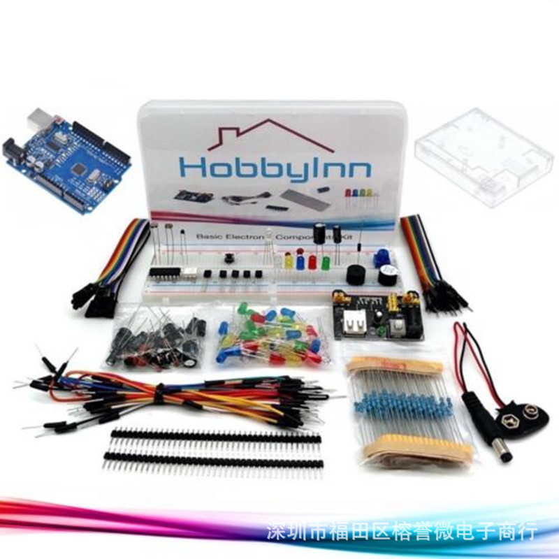 2026 Model 830-Hole Breadboard Suitable for Uno R3 Component Kit, Beginner Starter Kit with R3 Motherboard